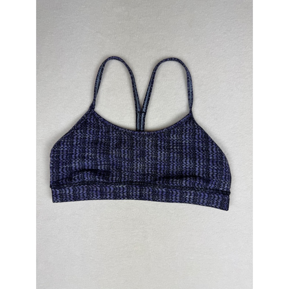 Lululemon Free to Be Bra Purple Zigzag Racerback‎ Sports Bra Size 6